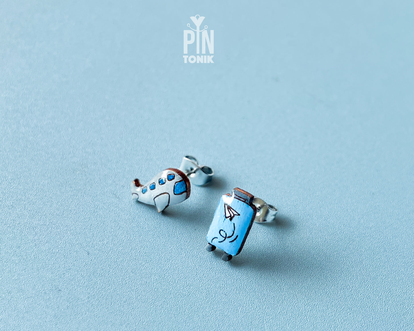 Travel Mismatched Stud Earrings