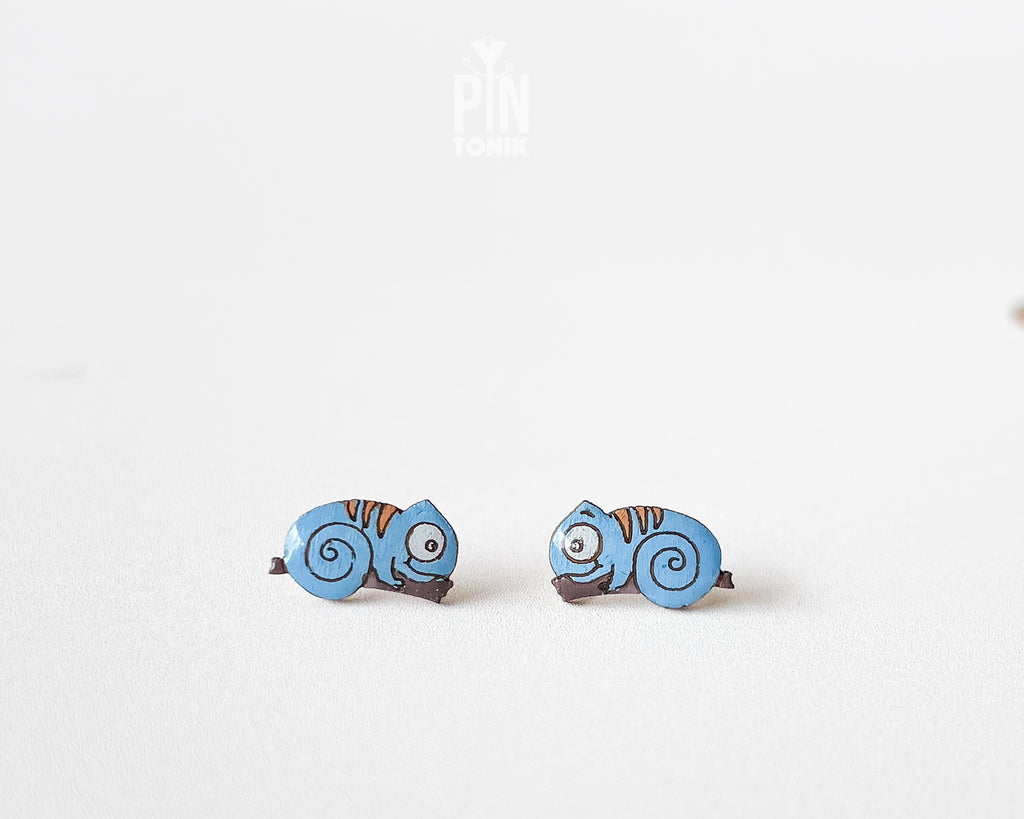 Moji the Chameleon - Stud Earrings
