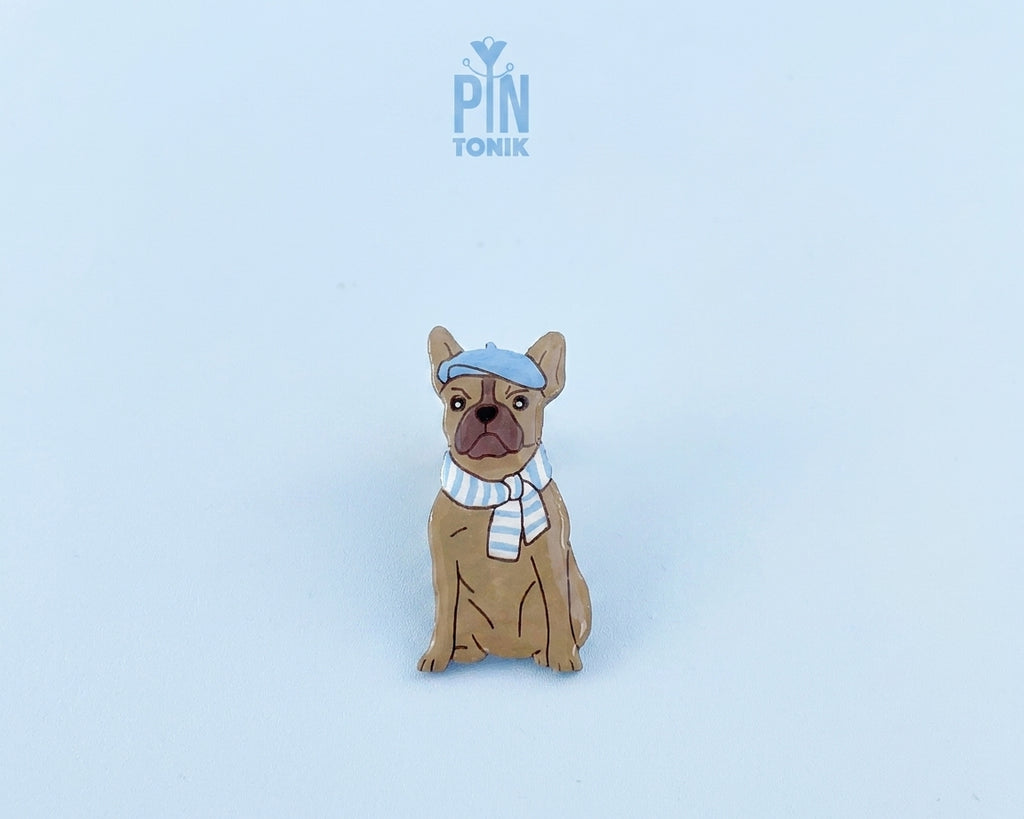 French Bulldog Wooden Pin
