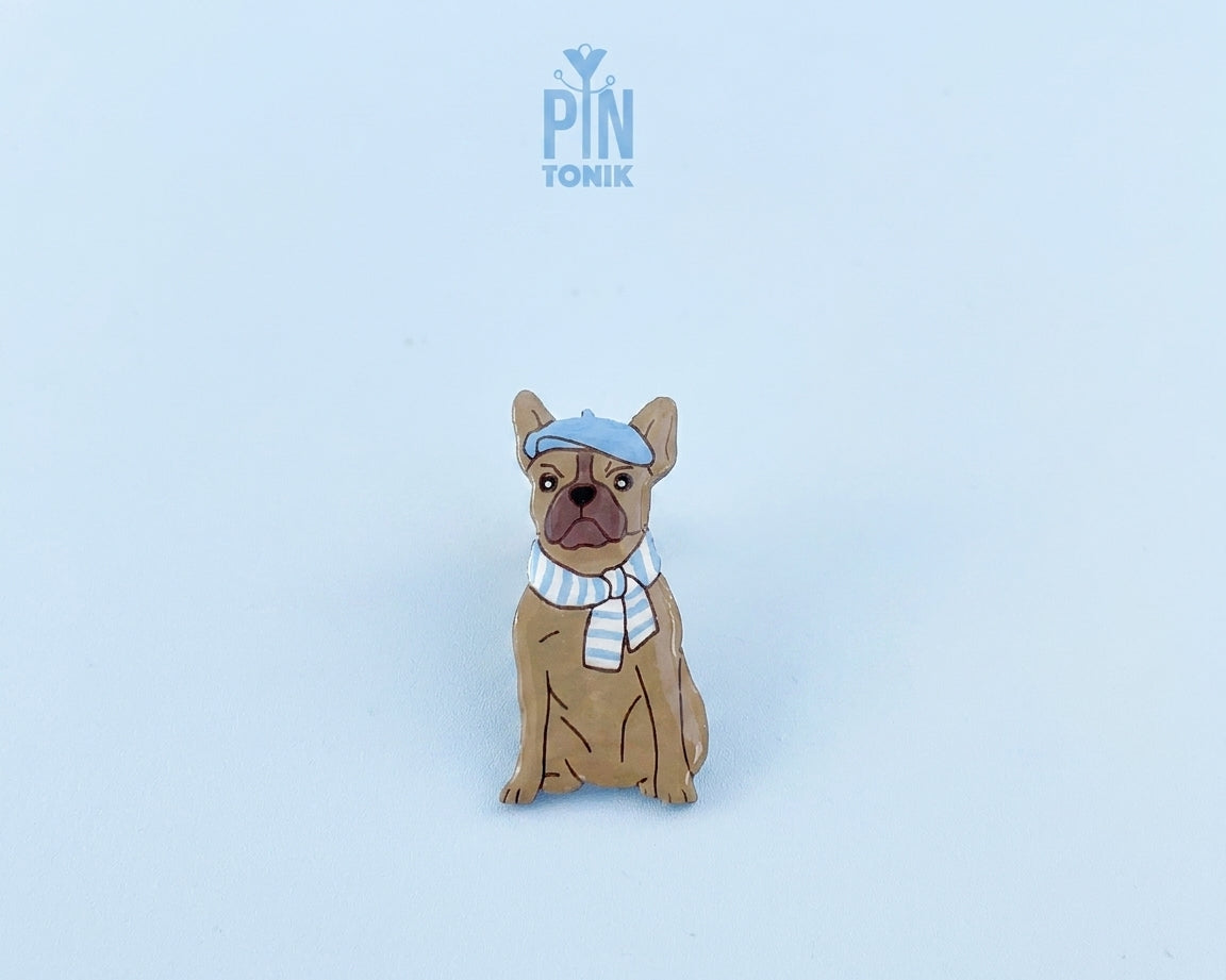 French Bulldog Wooden Pin