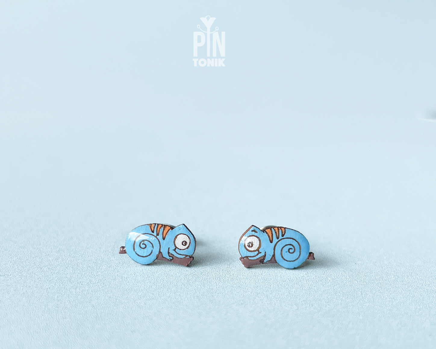 Moji the Chameleon - Stud Earrings
