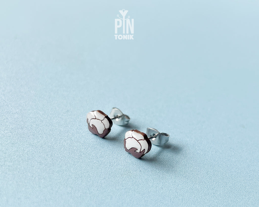 Cotton Stud Earrings
