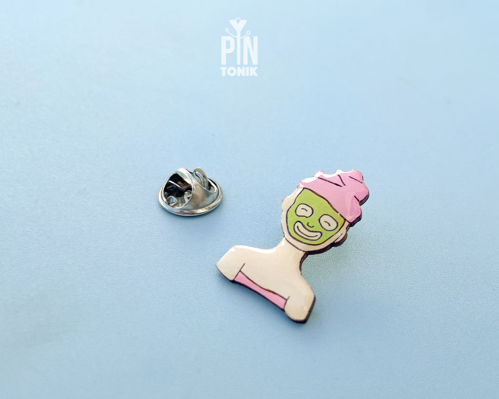 Spa Day Wooden Pin