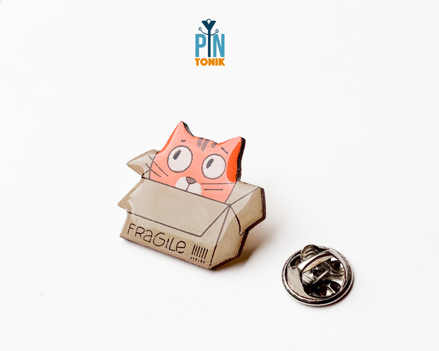 Cat in Box Pin