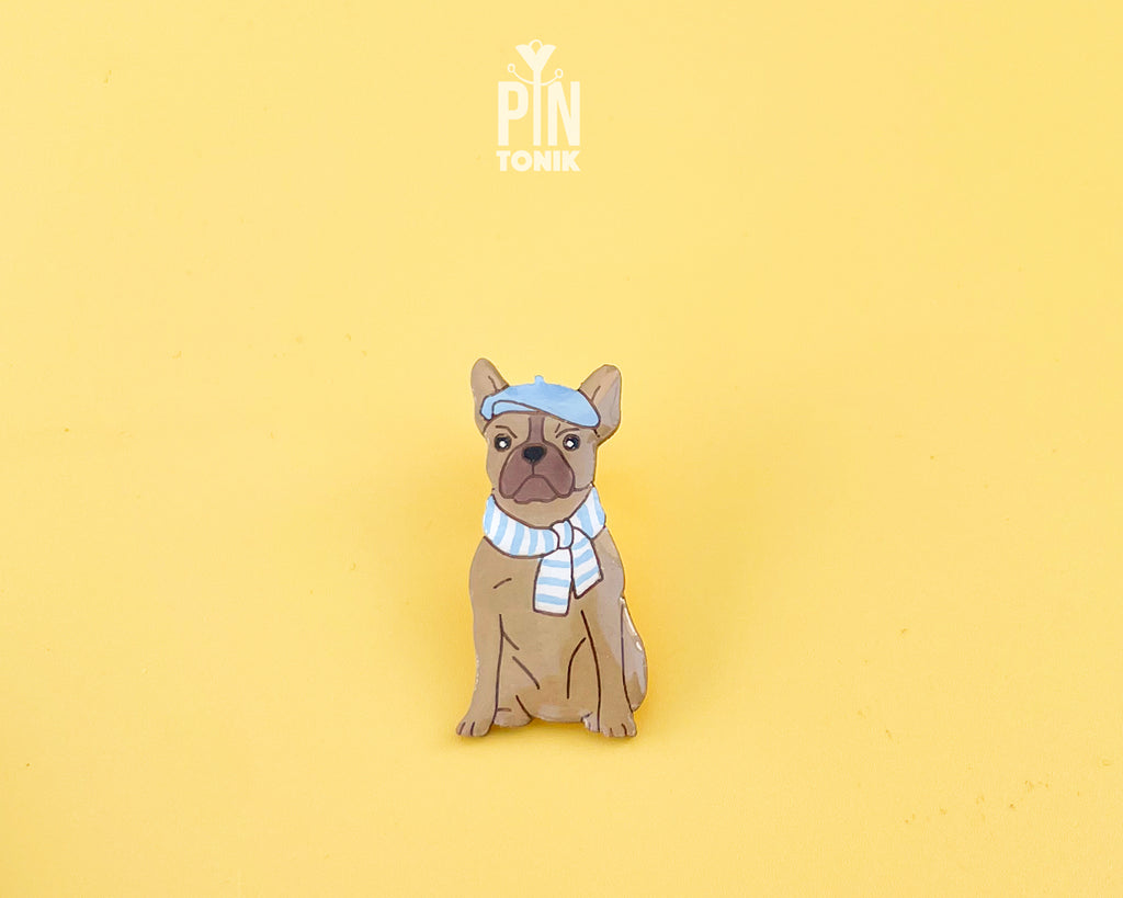 French Bulldog Wooden Pin