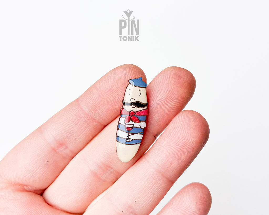 French Baguette Wooden Pin