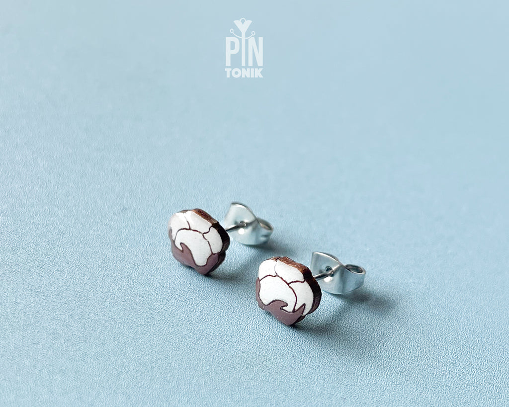 Cotton Stud Earrings
