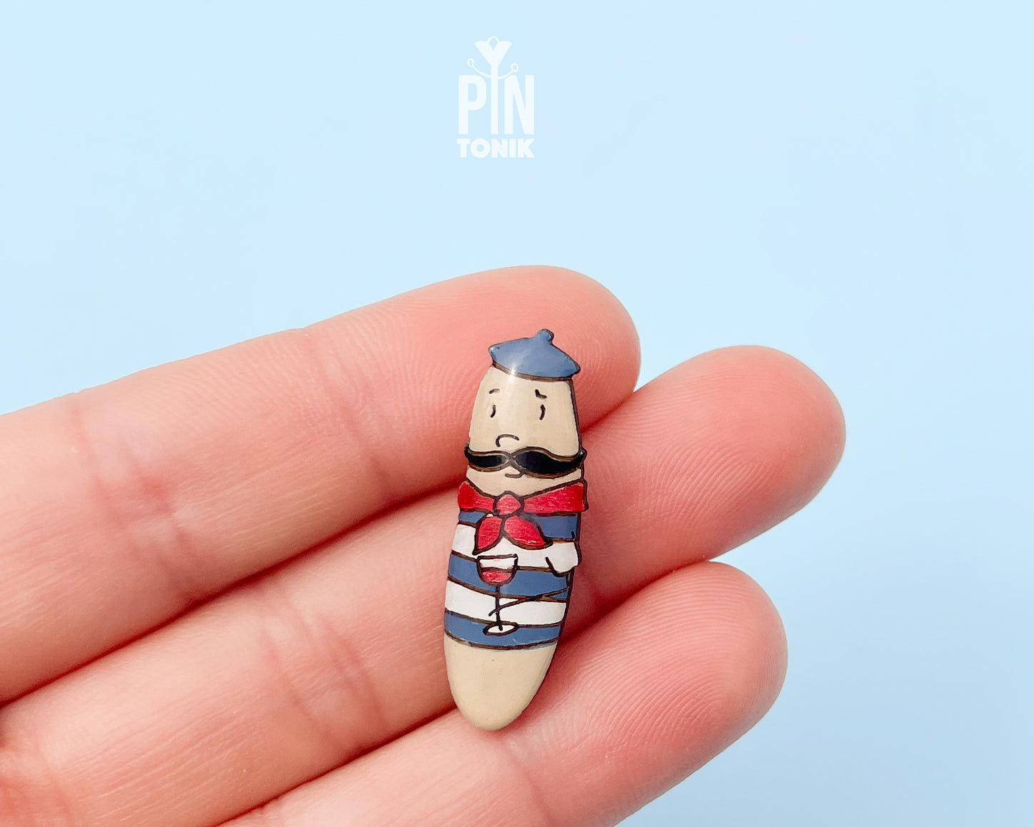 French Baguette Wooden Pin