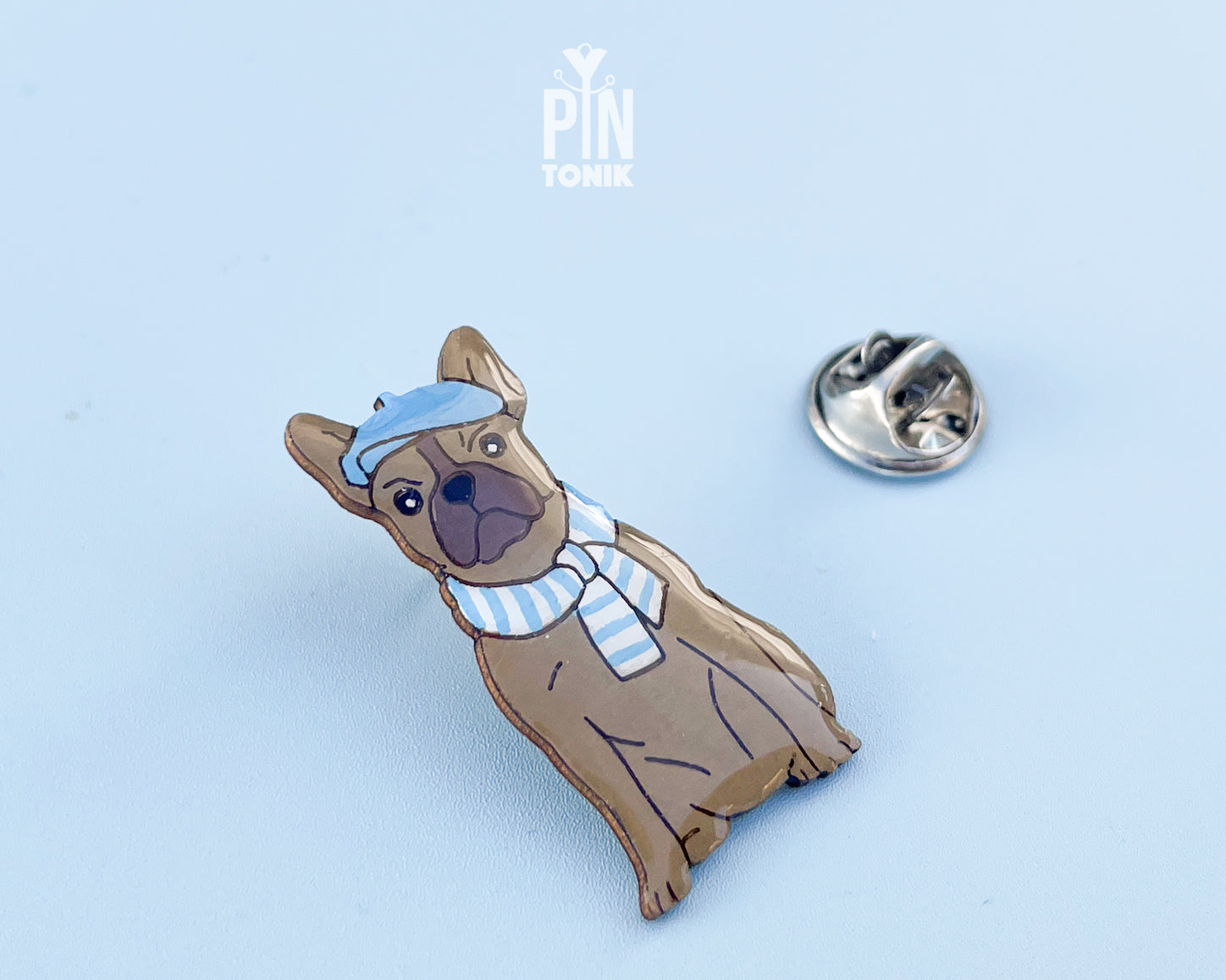 French Bulldog Wooden Pin