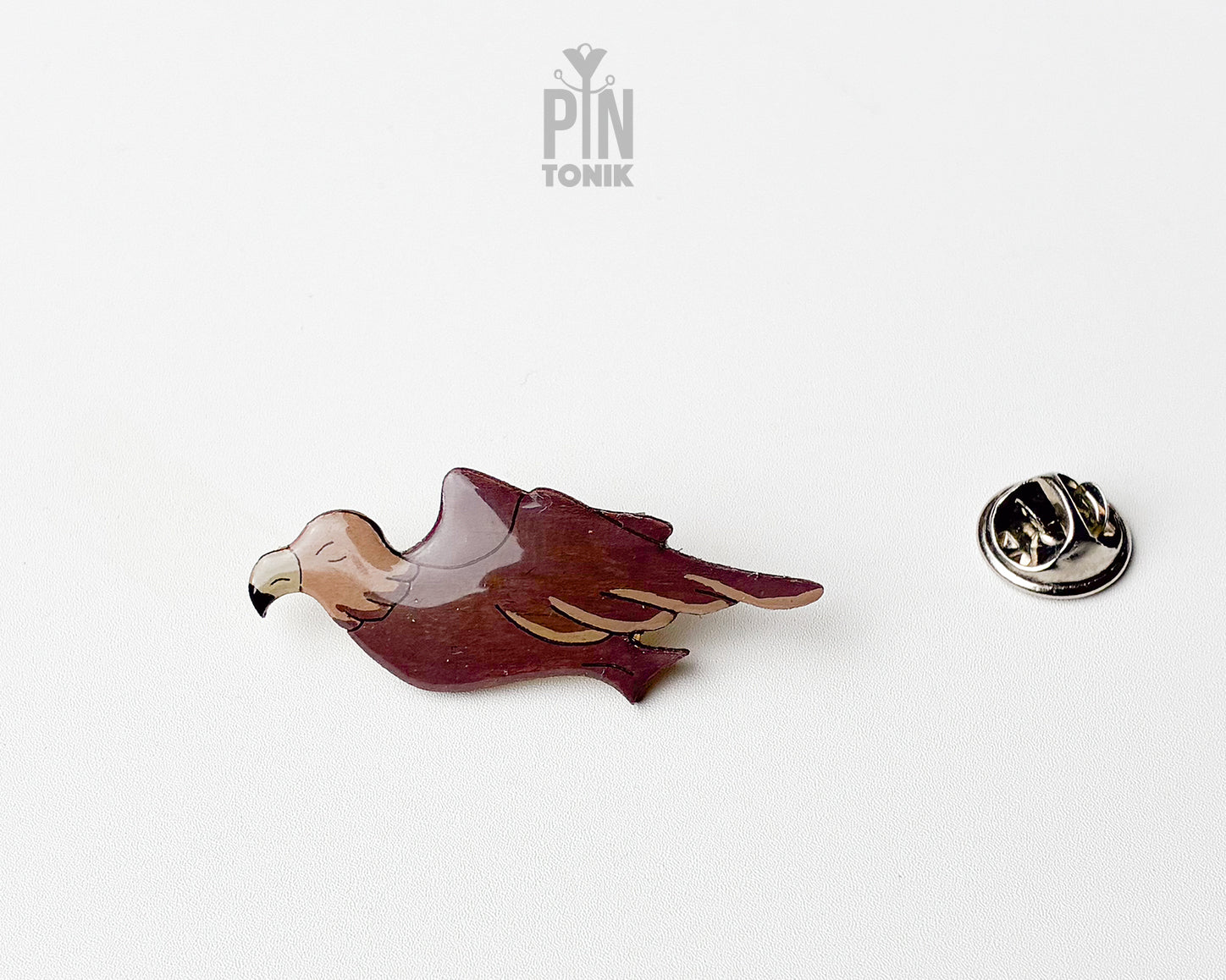 Tyrolean Eagle Wooden Pin