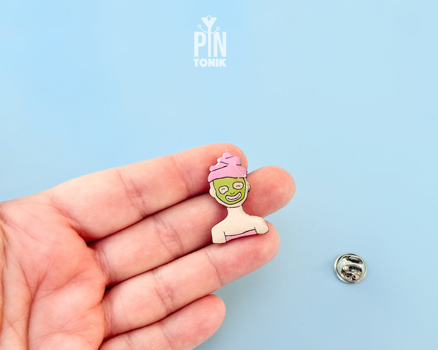 Spa Day Wooden Pin