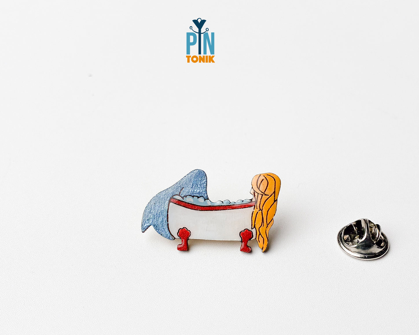Mermaid in a Bathtub Pin