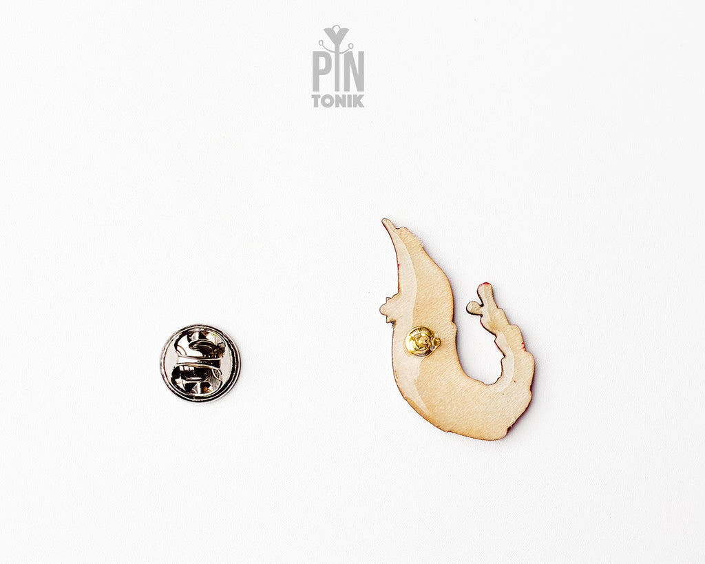 Shrimp Wooden Pin
