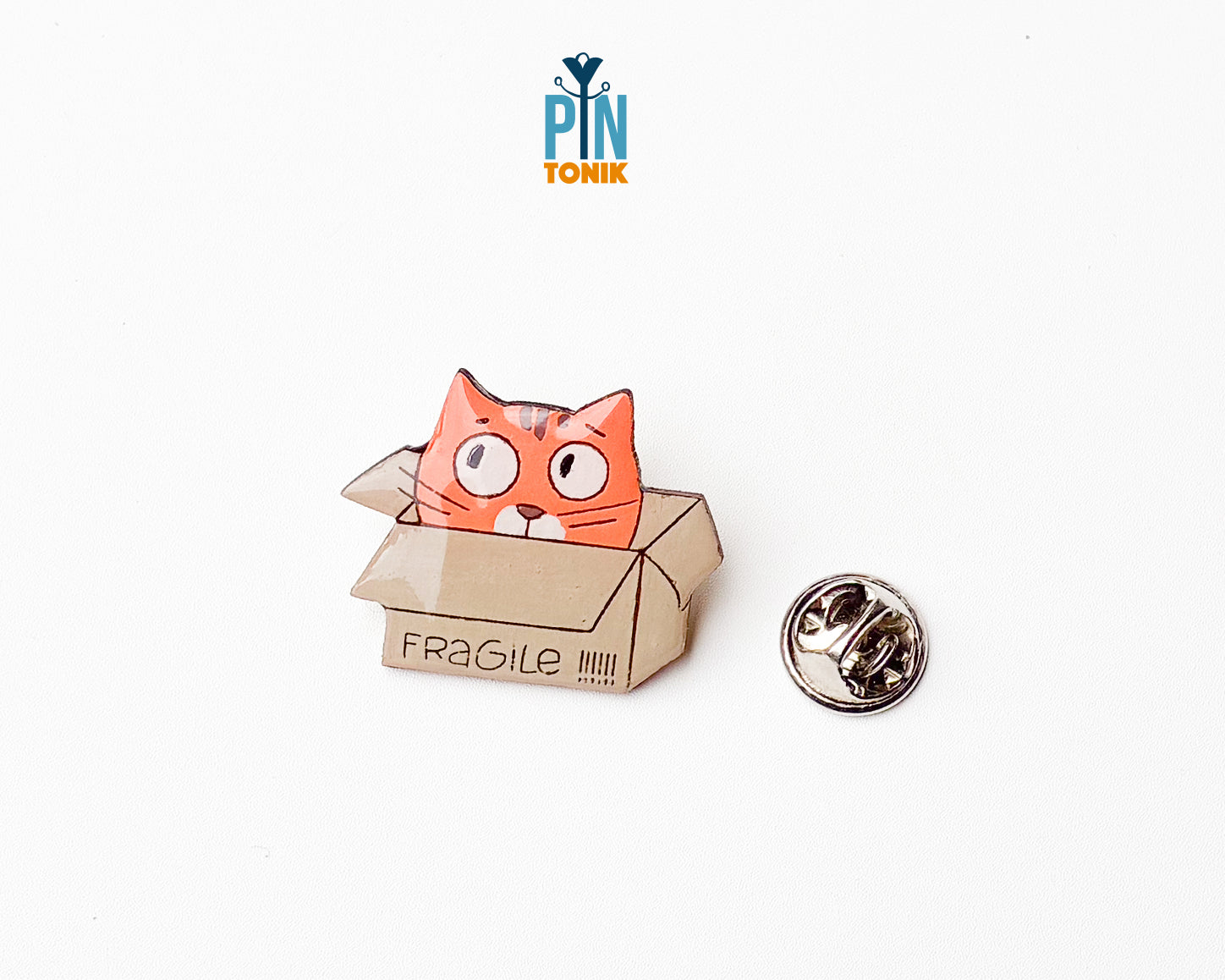 Cat in Box Pin
