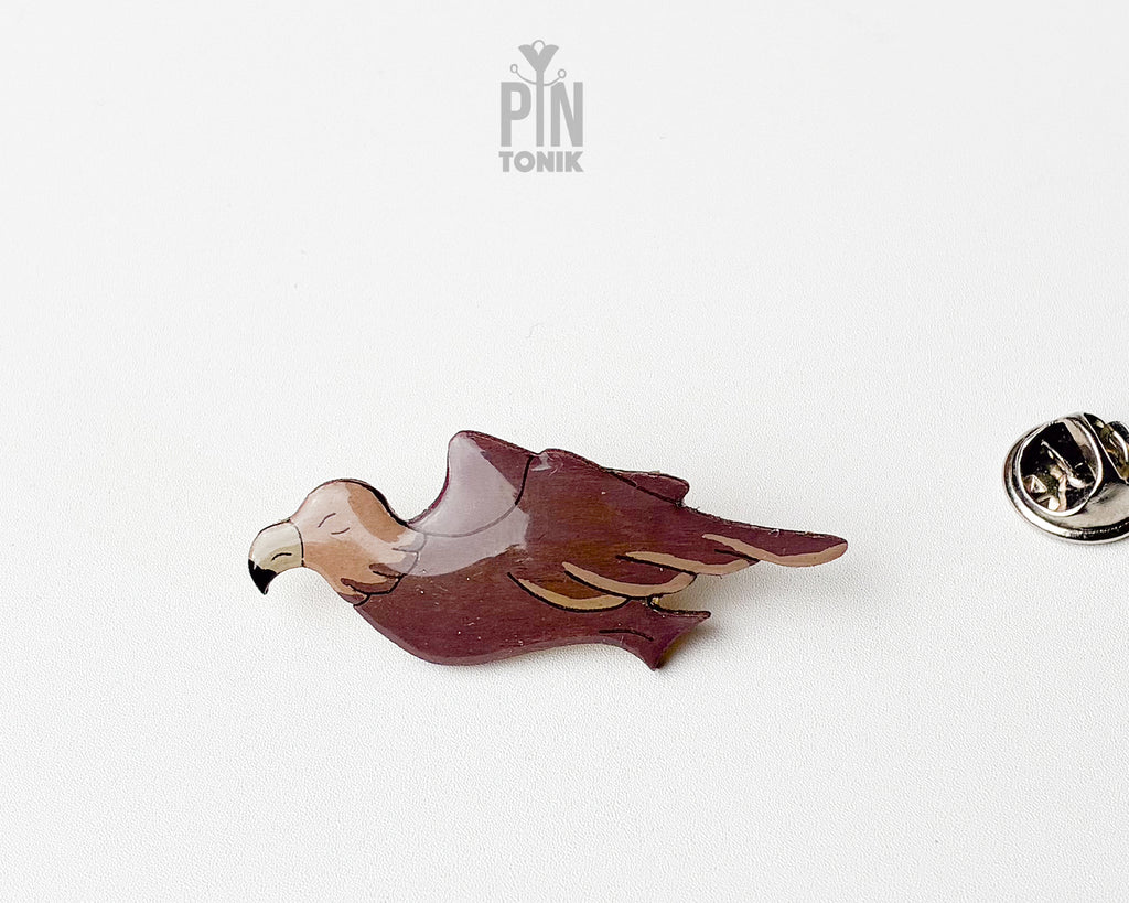 Tyrolean Eagle Wooden Pin