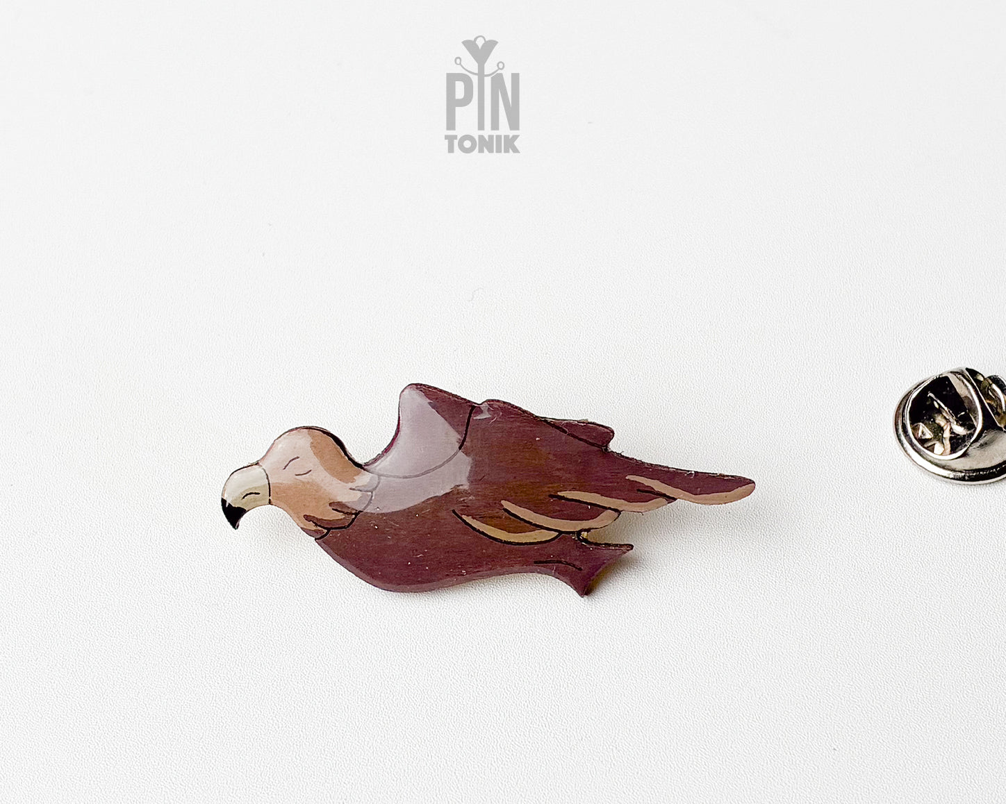Tyrolean Eagle Wooden Pin