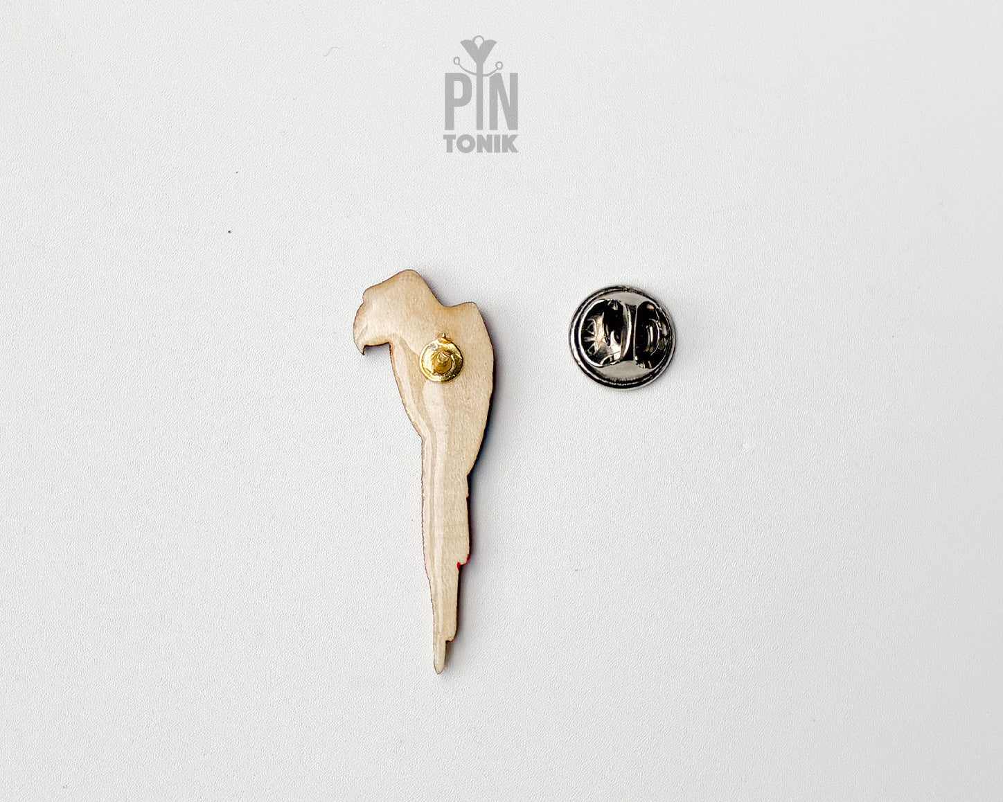 Ara Parrot Wooden Pin