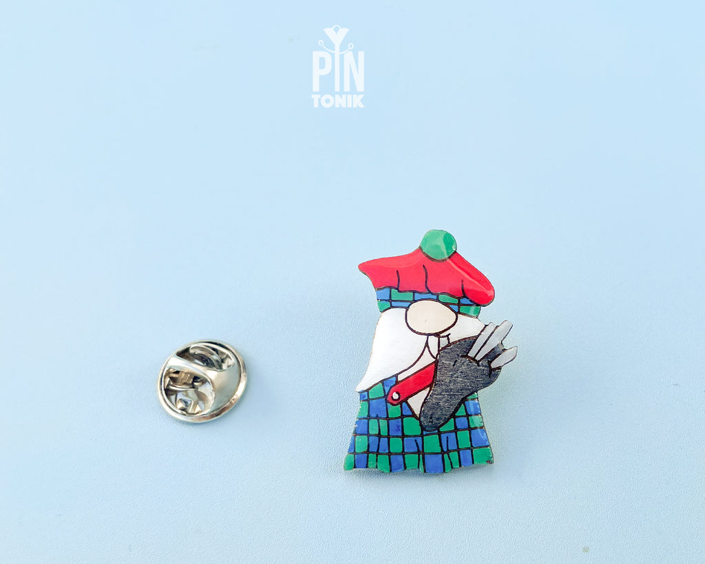Scottish Gnome Pin