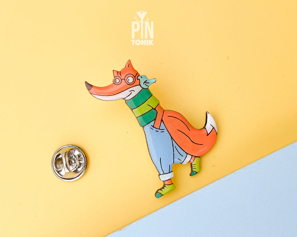 Hipster Fox Pin
