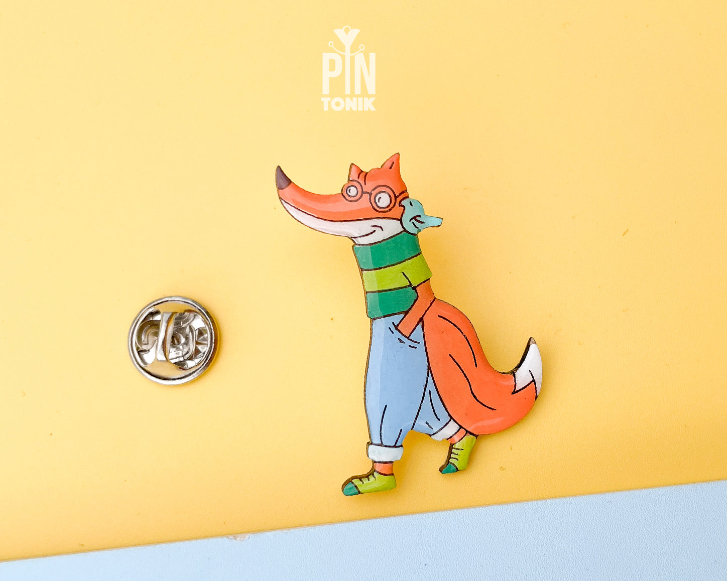 Hipster Fox Pin