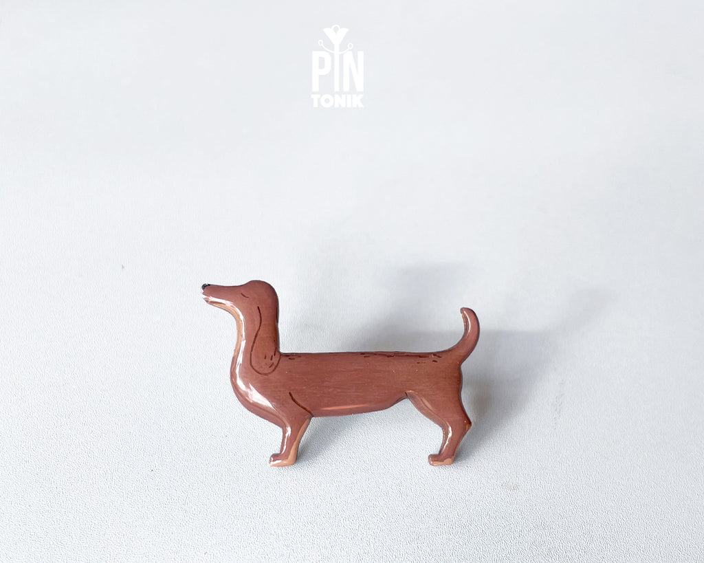 Dachshund Wooden Pin