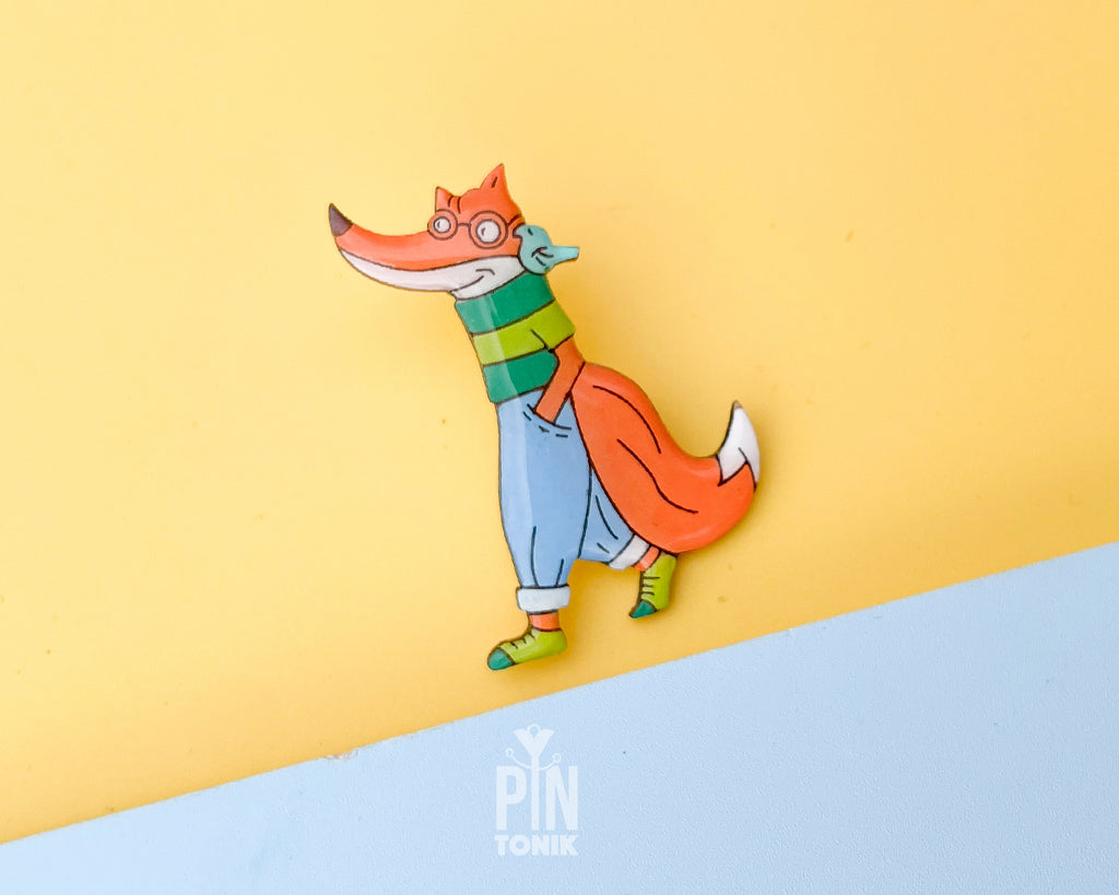 Hipster Fox Pin