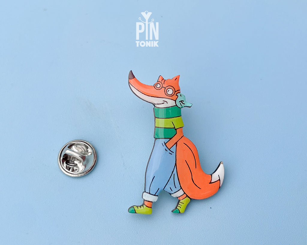 Hipster Fox Pin
