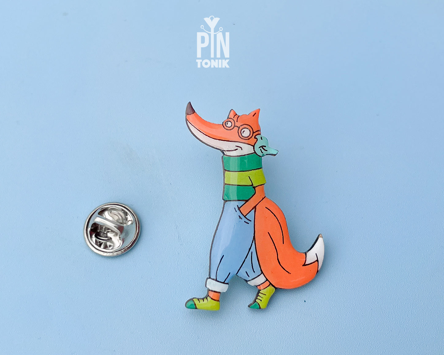 Hipster Fox Pin