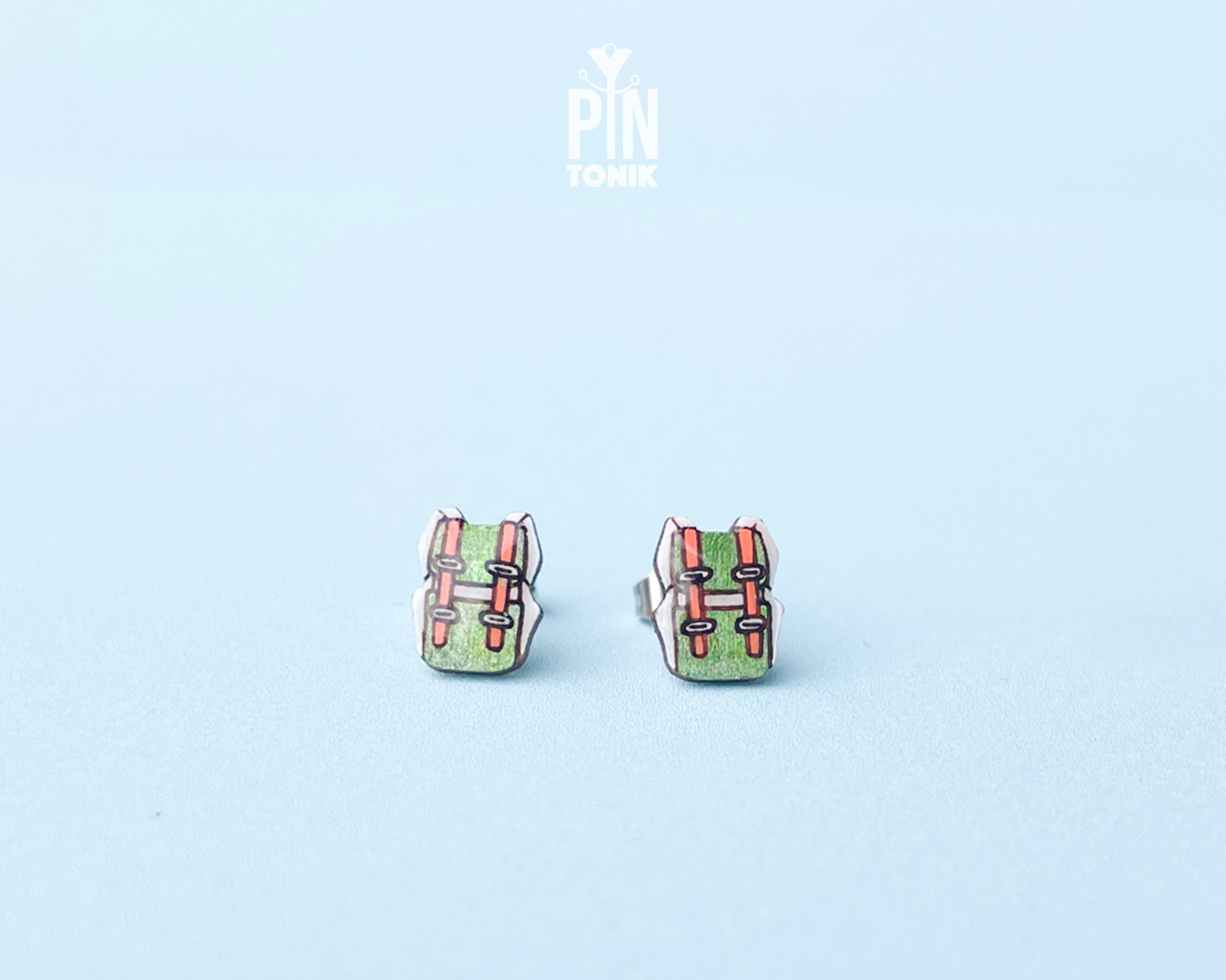 Hiking Backpack Stud Earrings