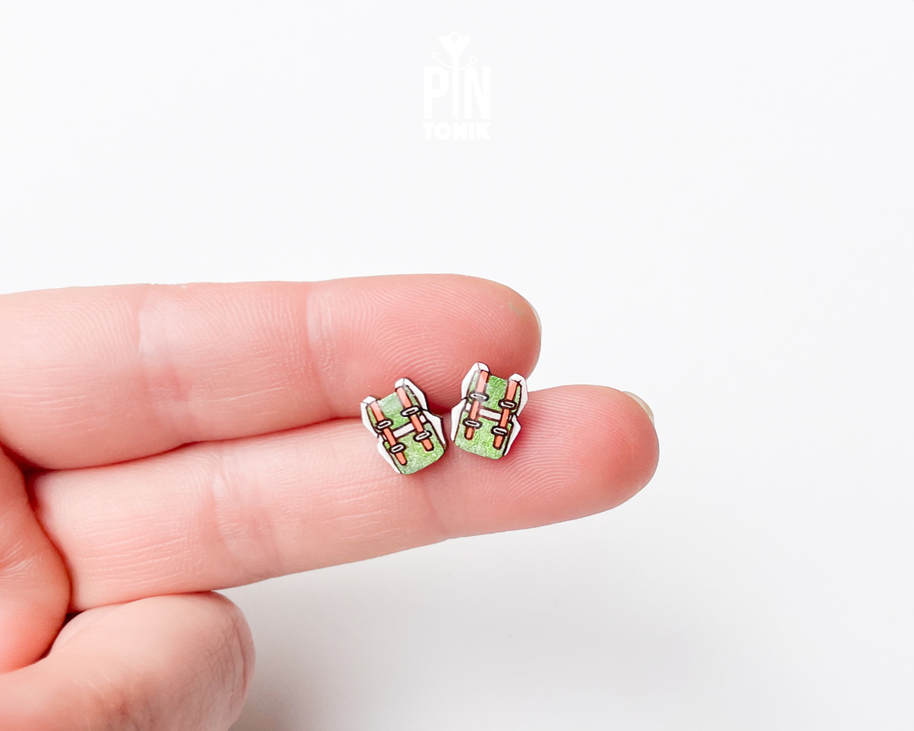 Hiking Backpack Stud Earrings
