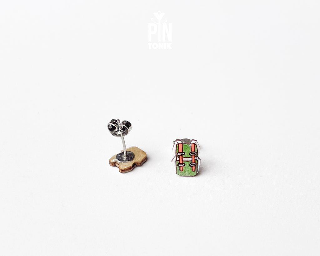 Hiking Backpack Stud Earrings
