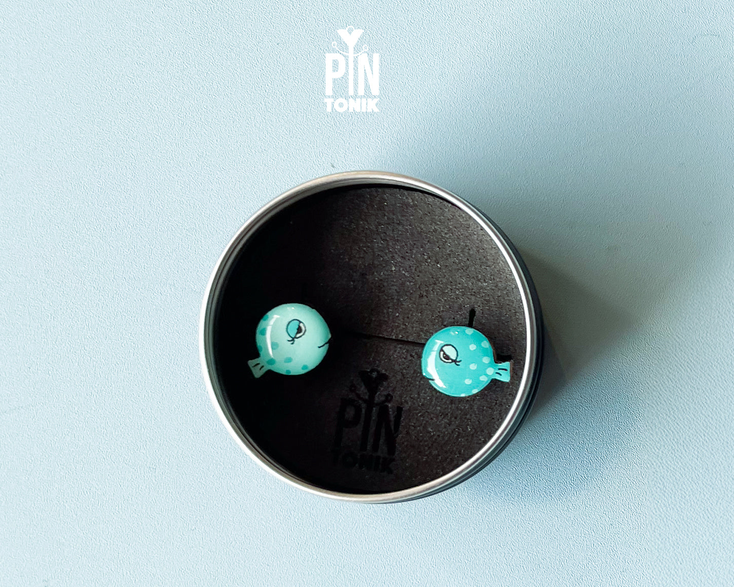 Silly Pufferfish Stud Earrings