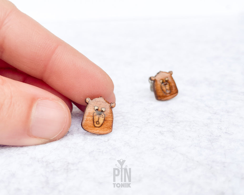 Bear Stud Earrings