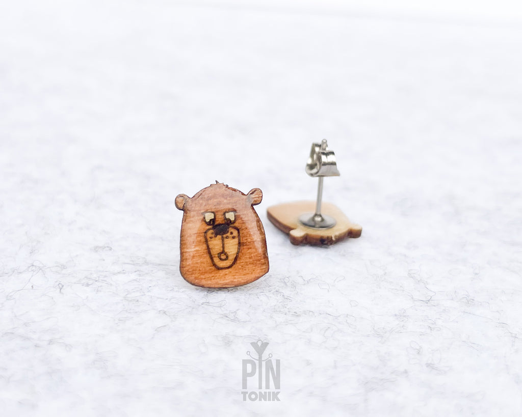 Bear Stud Earrings