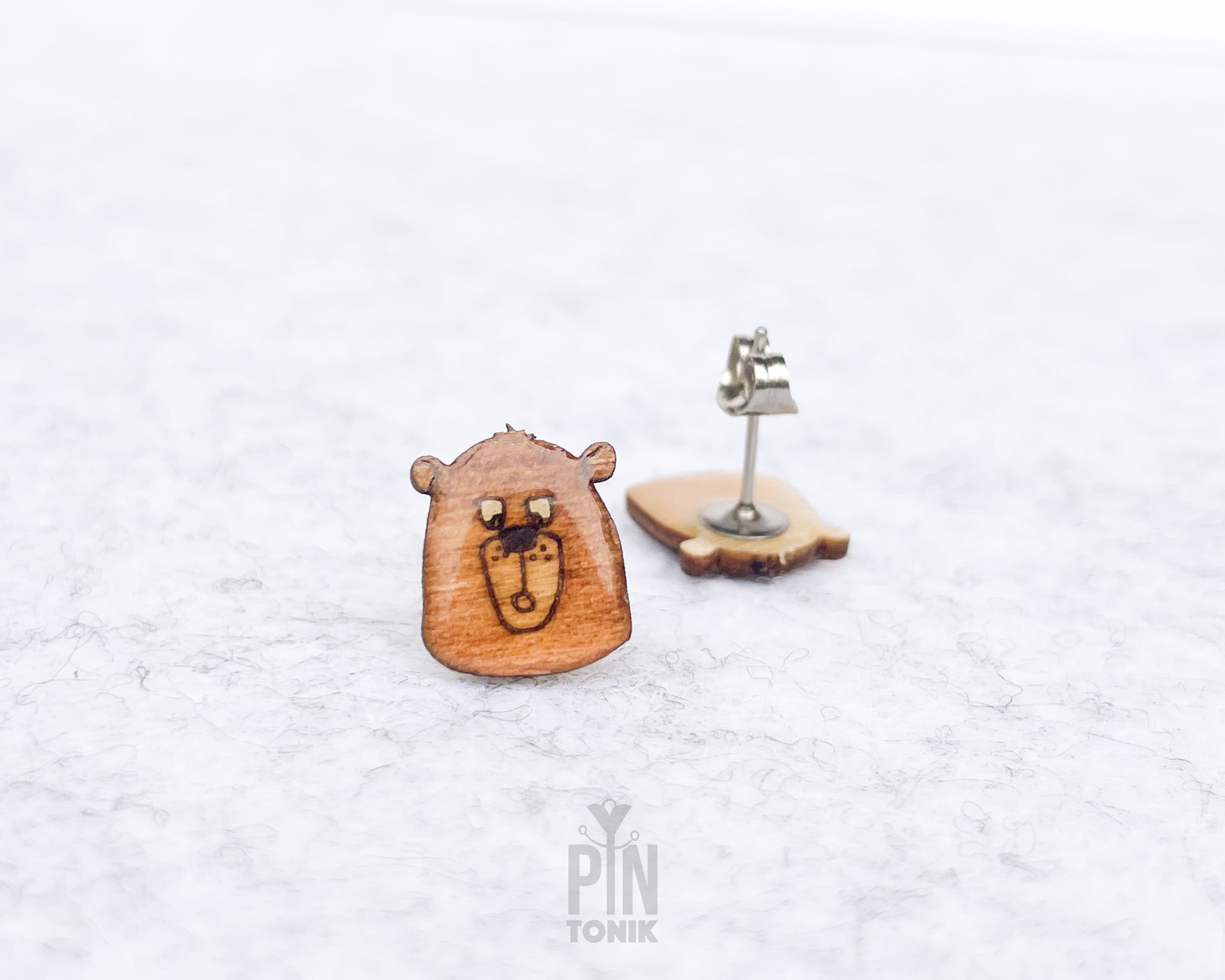 Bear Stud Earrings