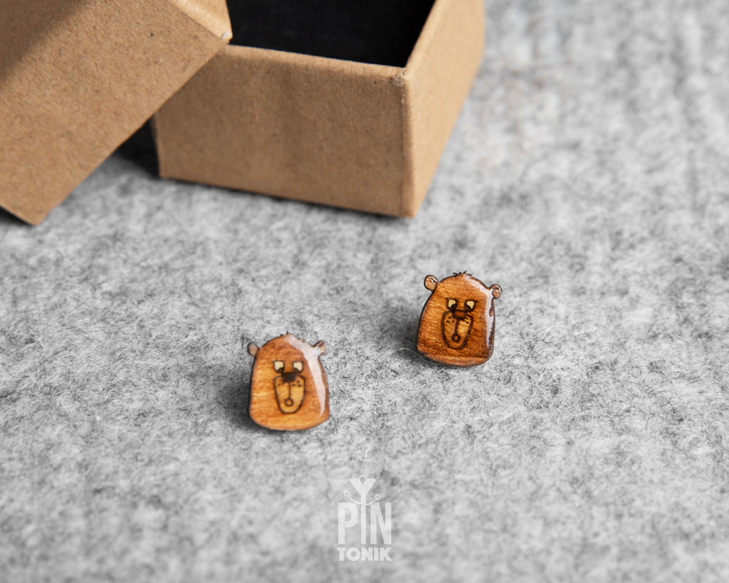 Bear Stud Earrings