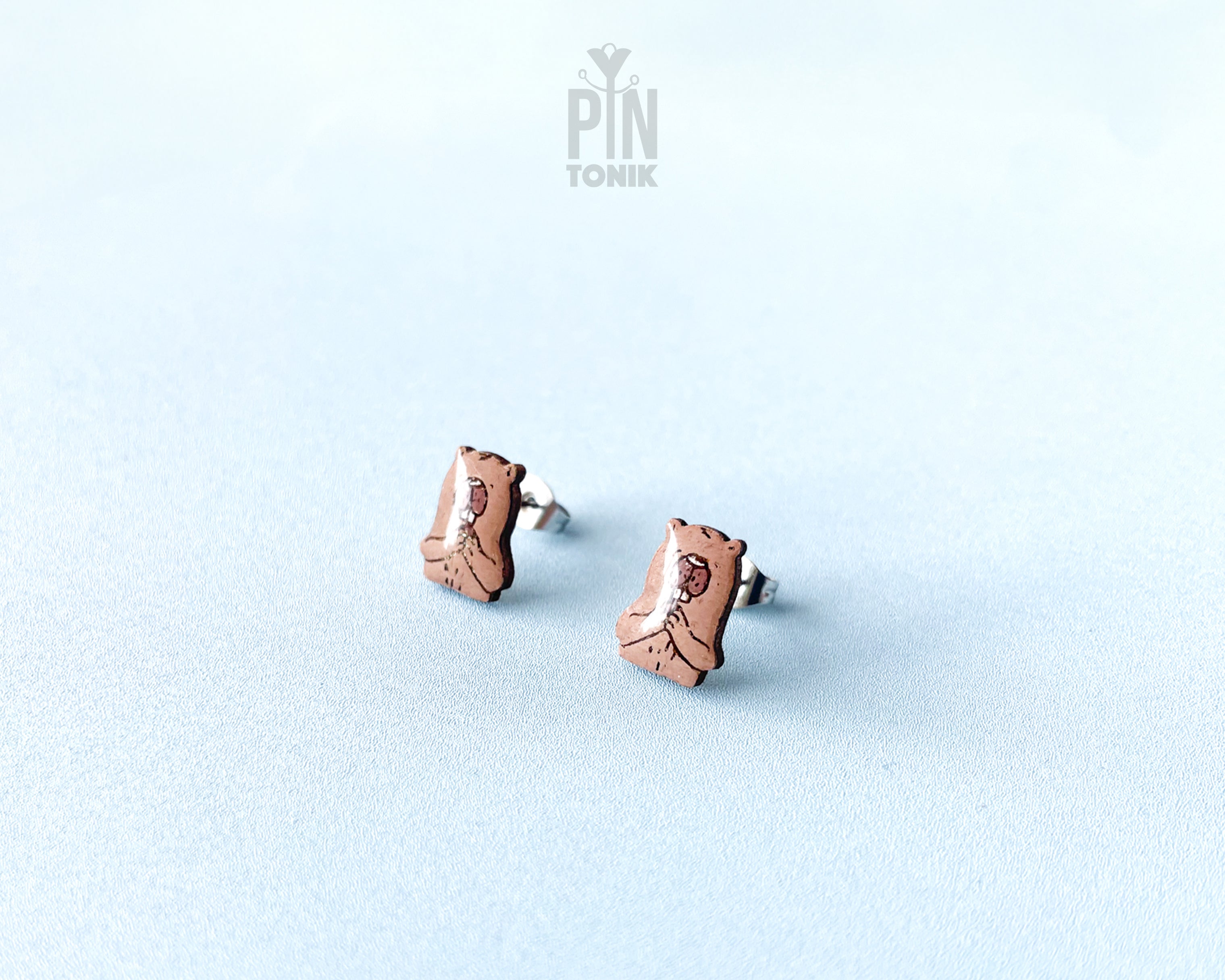 Beaver Stud Earrings