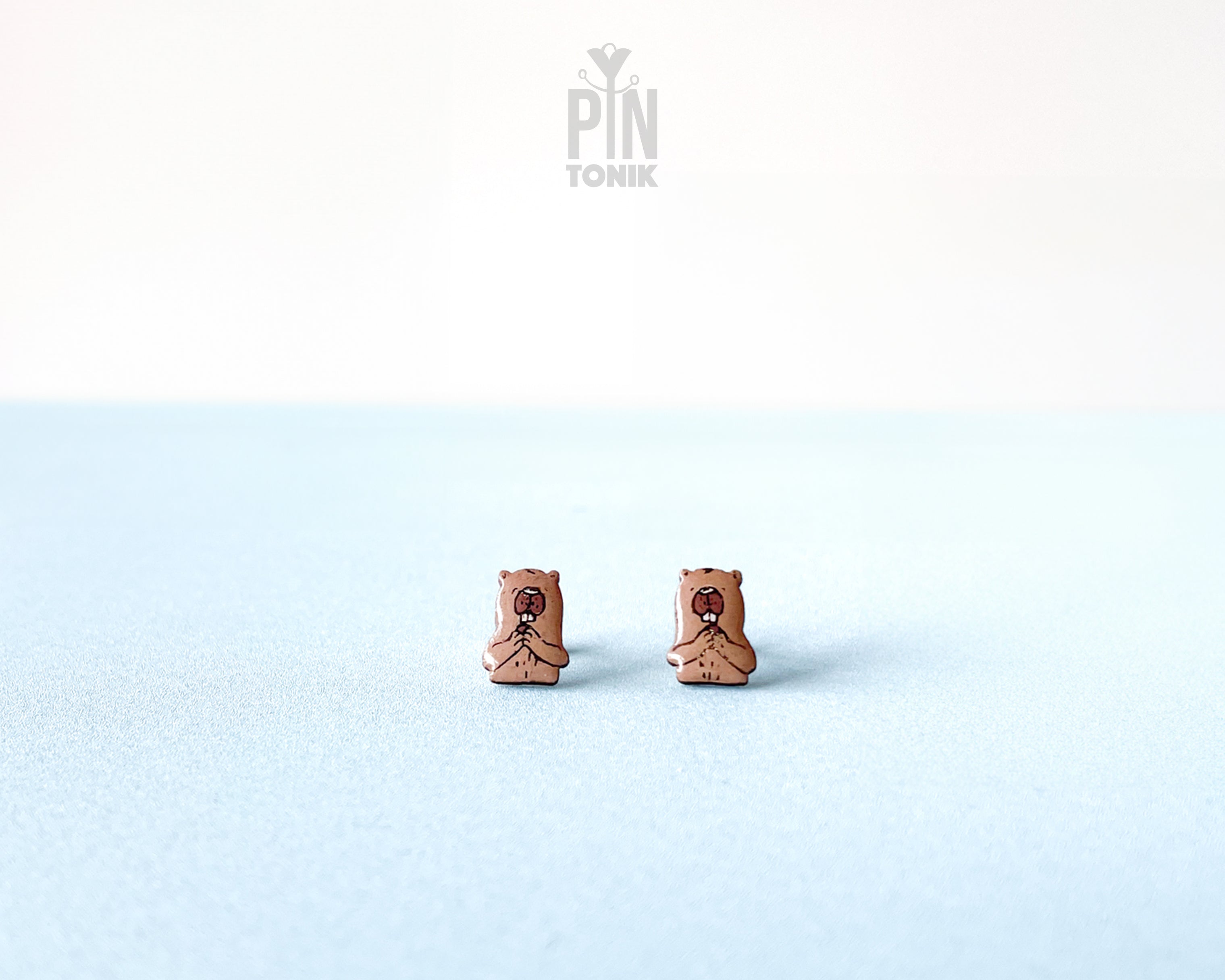 Beaver Stud Earrings