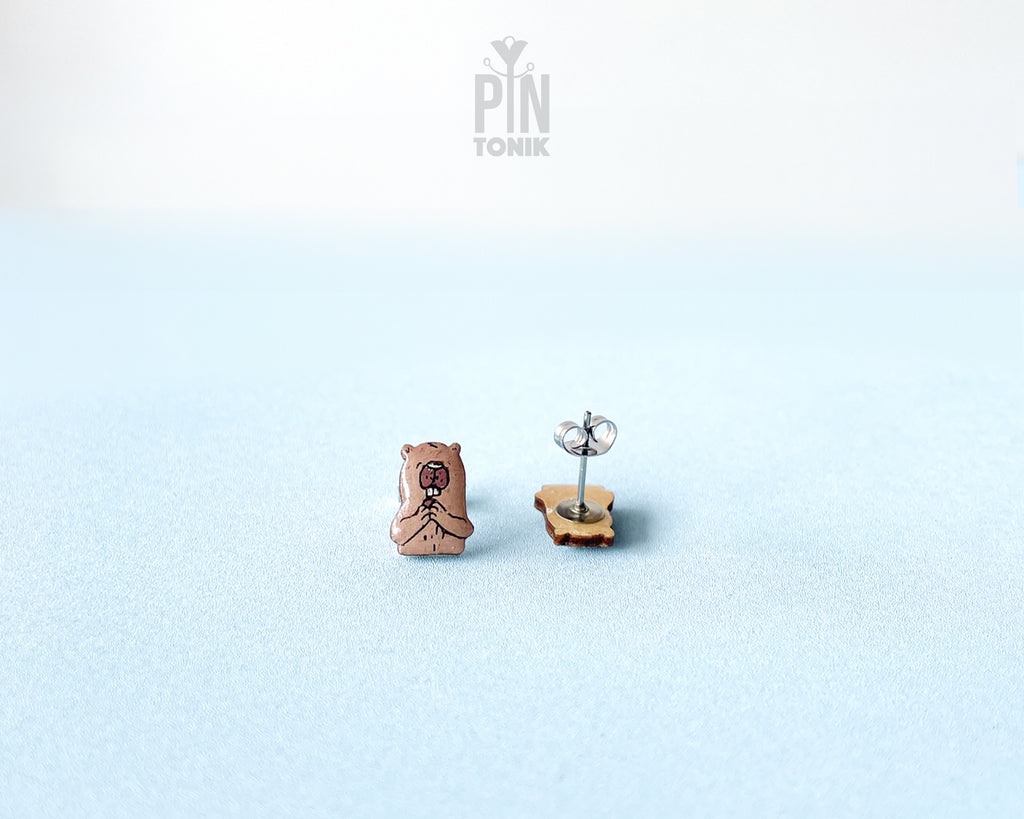 Beaver Stud Earrings