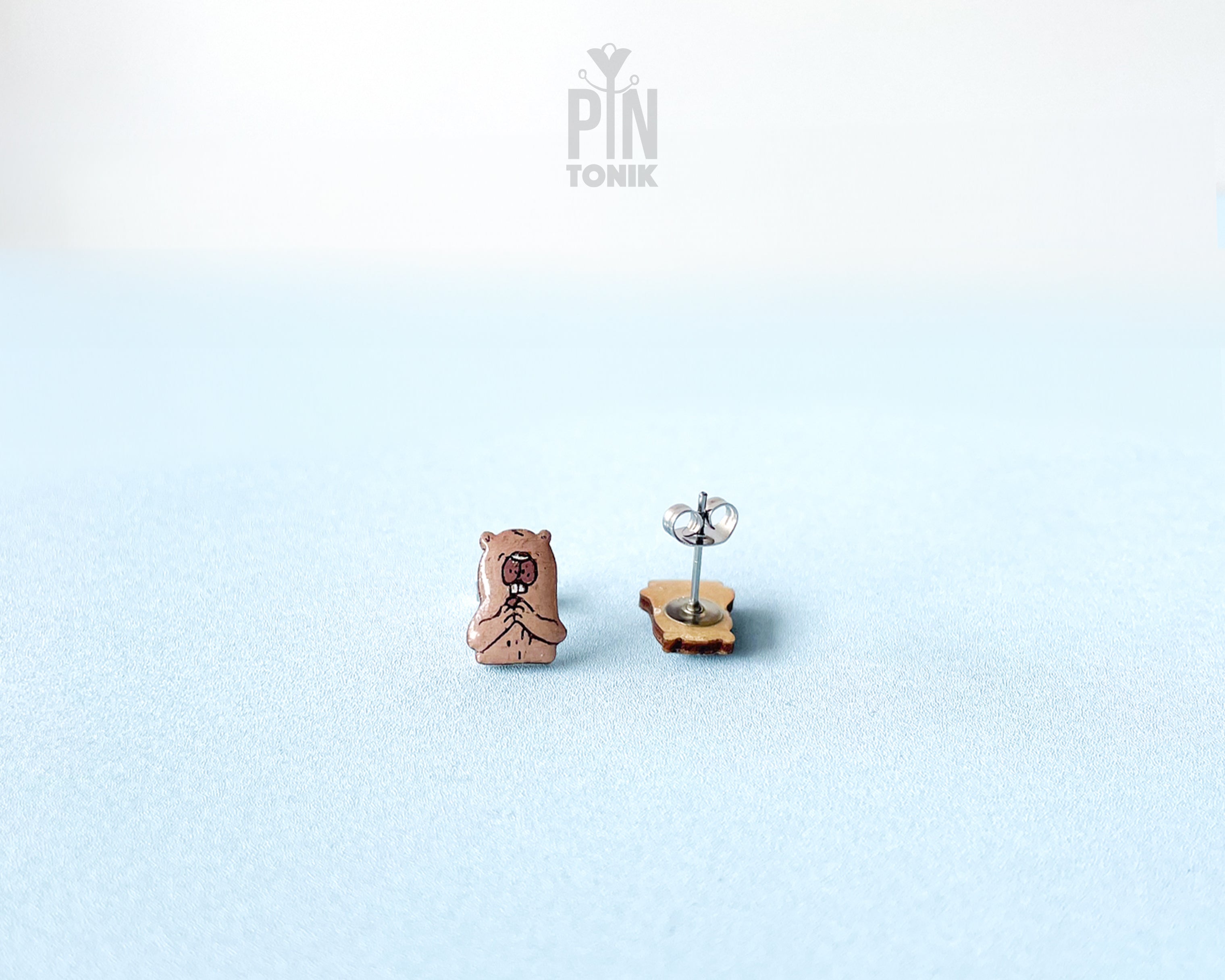 Beaver Stud Earrings