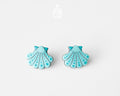 Oversized Scallop Shells Studs