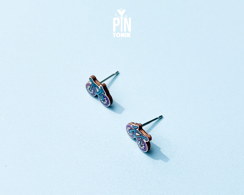 Bicycle Stud Earrings