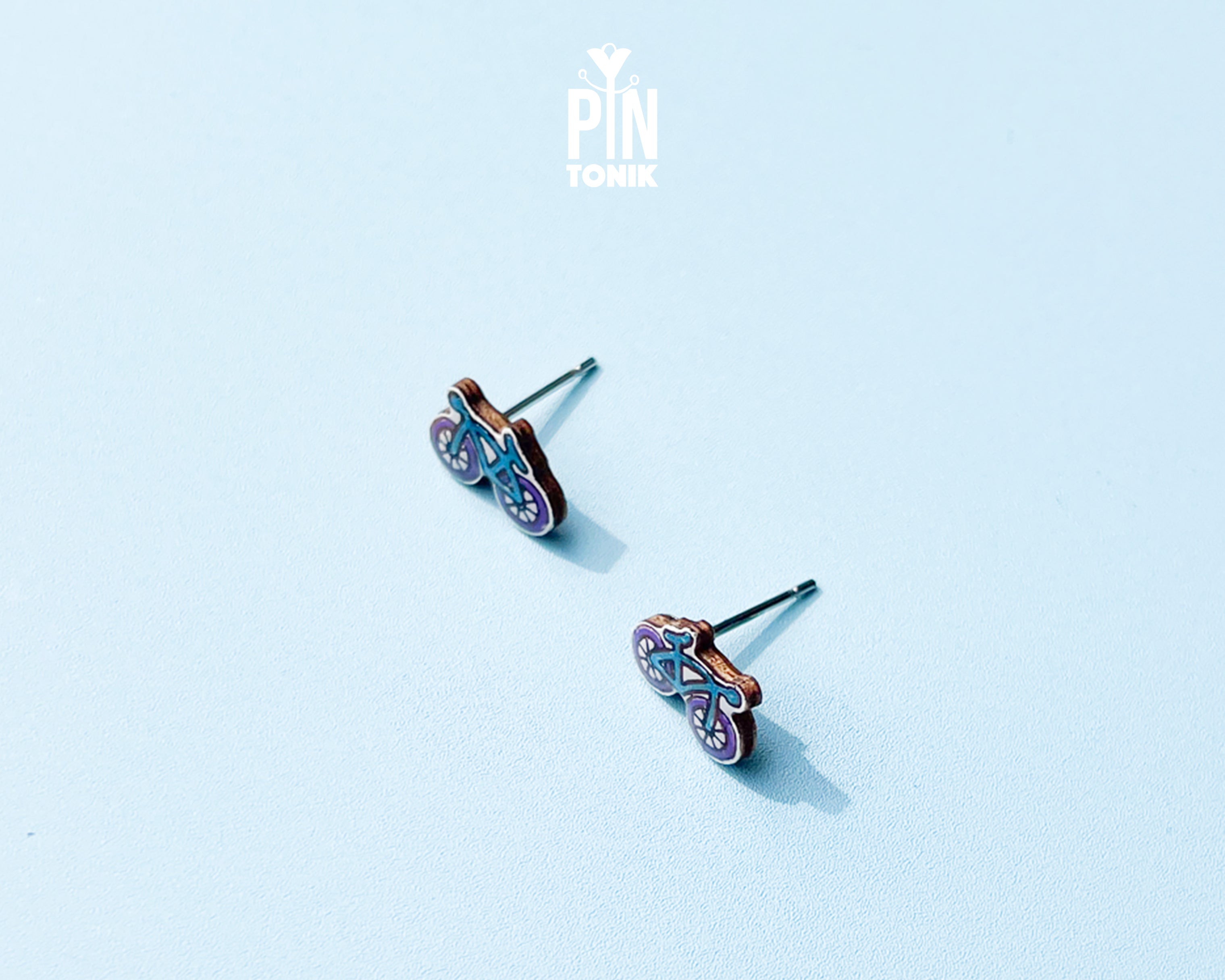 Bicycle Stud Earrings