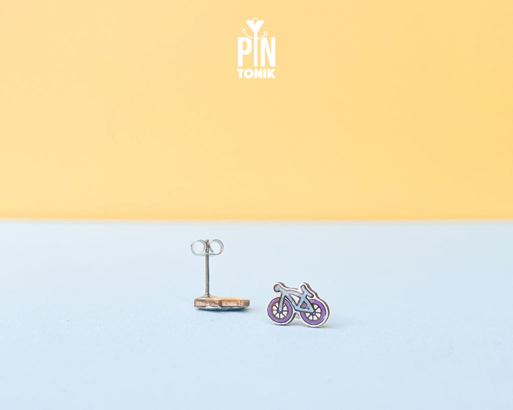 Bicycle Stud Earrings