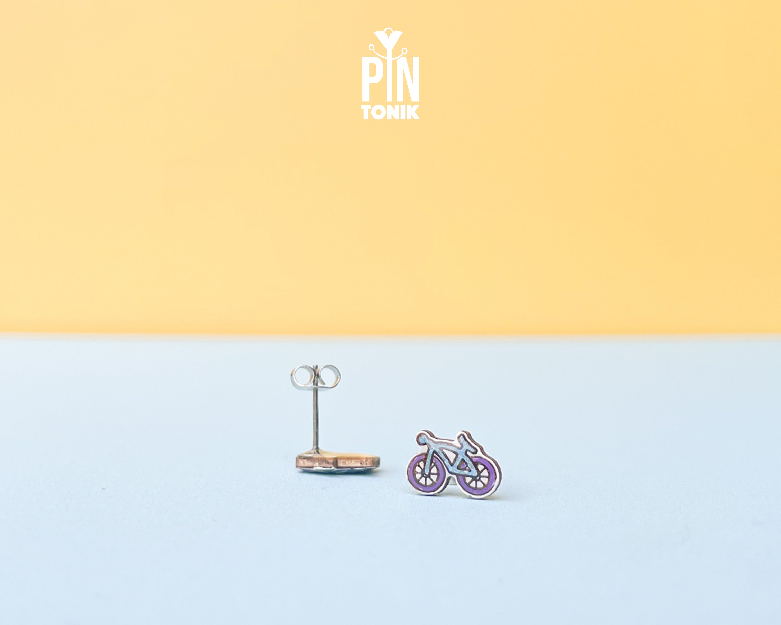 Bicycle Stud Earrings