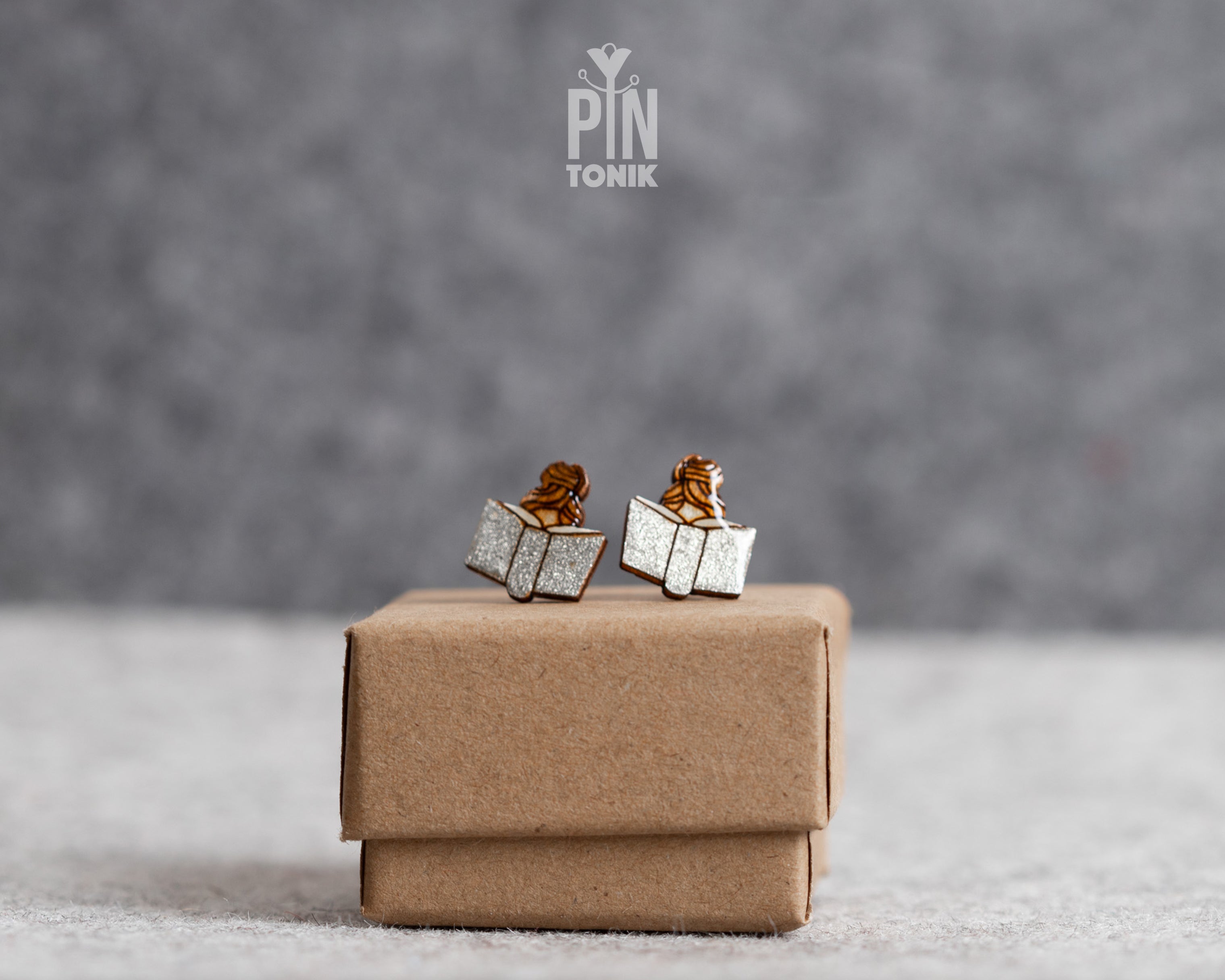 Book Lover Stud Earrings