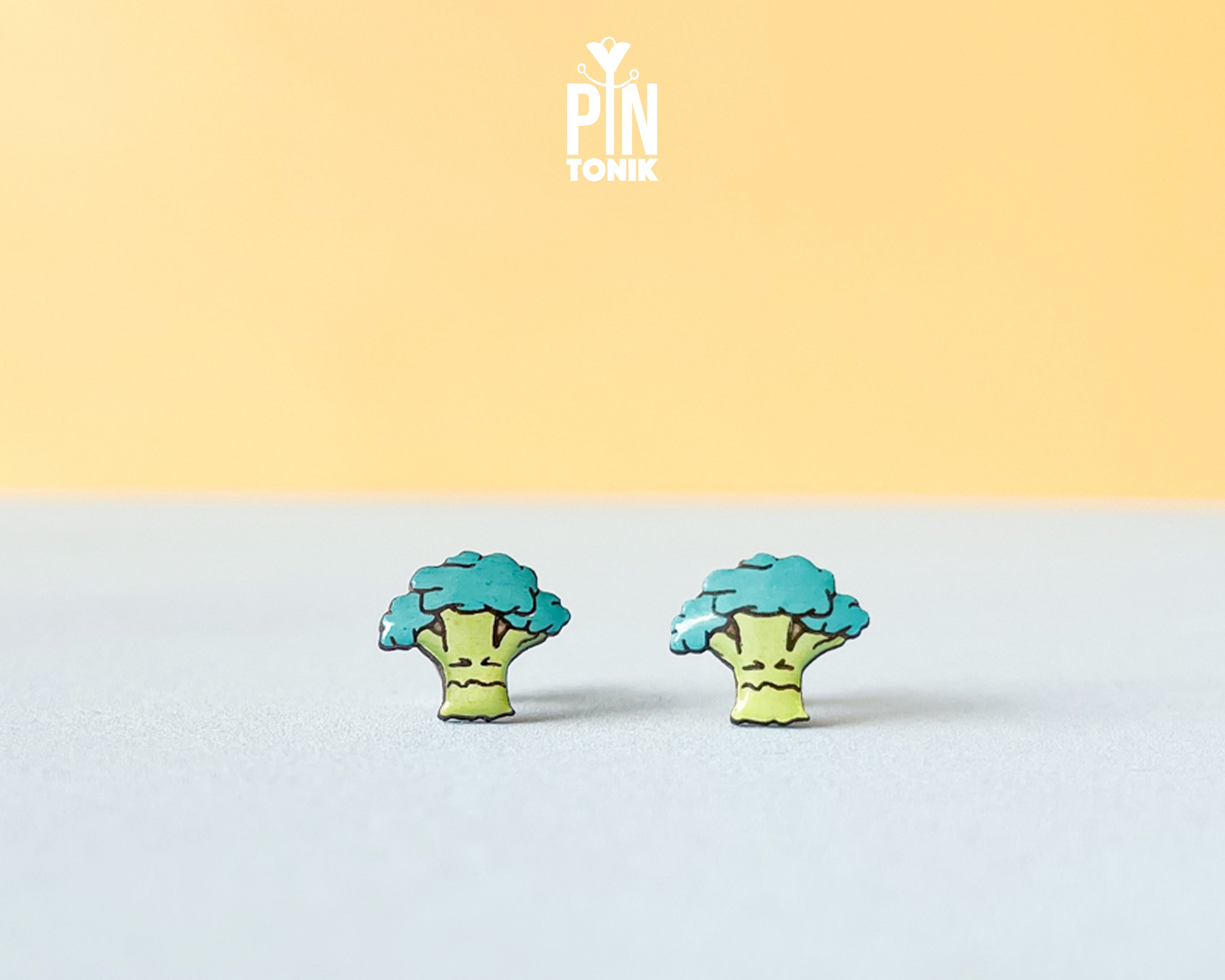 Boucles d'oreilles brocoli | La bande des légumes grincheux