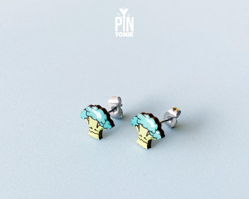 Broccoli Stud Earrings | The Grumpy Green Gang