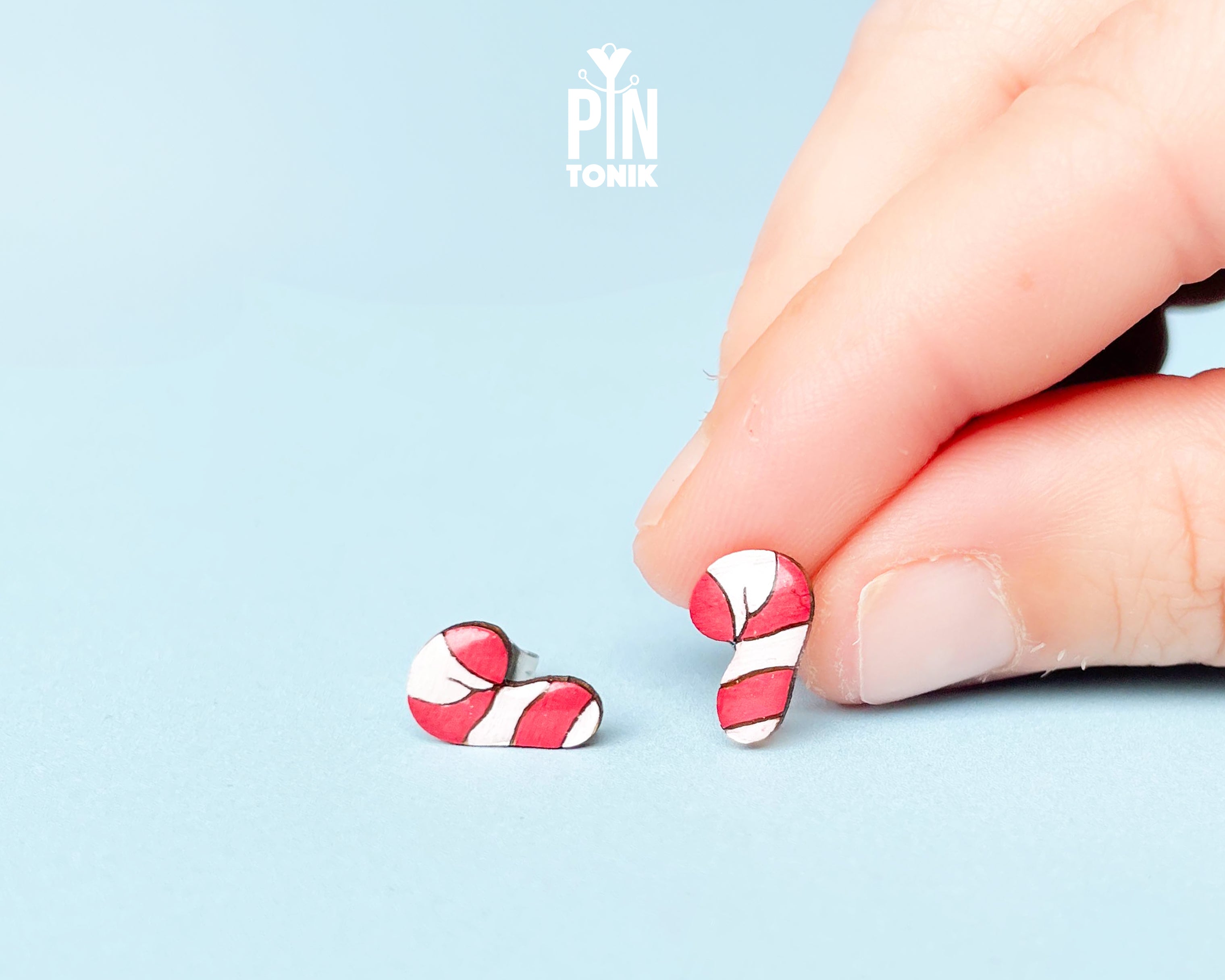 Candy Cane Studs