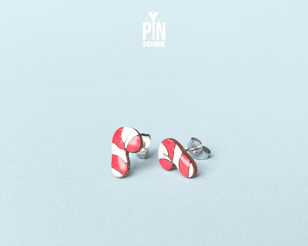 Candy Cane Studs